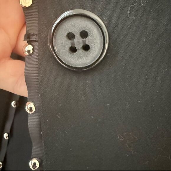 Emporio Armani Womens Single Breasted Black Blazer with Stud Accents NWOT - Picture 13 of 13